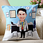Personalised Doctor Caricature Cushion