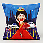 Personalised Red Carpet Caricature Cushion