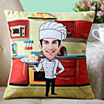 Personalised Chef Caricature Cushion