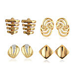 Estele - 24 Kt Gold Plated Earrings Combo