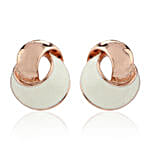 Estele - Charming Rose Gold Enamel Earrings Combo