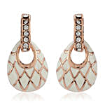 Estele - Charming Rose Gold Enamel Earrings Combo