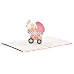 Girl Baby Shower Pop Up 3D Greeting Card