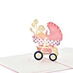 Girl Baby Shower Pop Up 3D Greeting Card