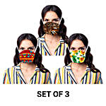 Pack of 3 Printed Cotton Face Masks