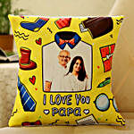 Love You Papa Personalised Cushion