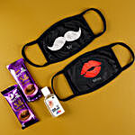 Graffiti Face Mask With Sanitizer & Cadbury Silk