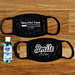 Special Graffiti Face Mask For Women & Sanitizer Combo