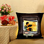 Personalised Cushion n Dry Fruits For Dad