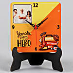 My Hero Dad Personalised Table Clock