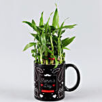 2 Layer Bamboo In Black Mug For Dad