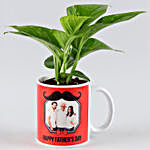Jade Plant In Personalised Mug For Dad