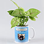 Syngonium Plant In Personalised Father's Day Mug