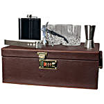 Leatherette Briefcase Bar Set for Travel