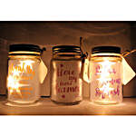 LED Star Mason Glass Jar with Happy Quote