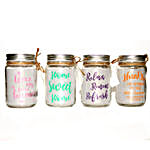 LED Star Mason Glass Jar with Happy Quote