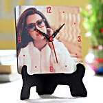 Personalised Table Clock With Cute Teddy