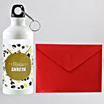 Personalised Panda Bottle & Greeting Card