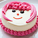Pink Pineapple Cream Cake 2 Kg Eggless