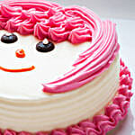 Pink Pineapple Cream Cake 2 Kg Eggless