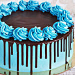 Designer Chocolate Cream Cake Half Kg Eggless