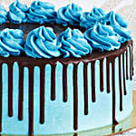 Designer Chocolate Cream Cake Half Kg Eggless