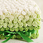 Green Bow & Roses Truffle Cake 3 Kg Eggless