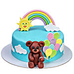 Rainbow Bear Fondant Chocolate Cake 3 Kg Eggless
