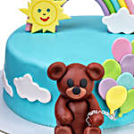 Rainbow Bear Fondant Chocolate Cake 3 Kg Eggless