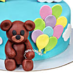 Rainbow Bear Fondant Chocolate Cake 3 Kg Eggless