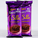 Dairy Milk Silk & Set of 3 Rakhis
