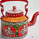 Red Indian Dancer Pattachitra Teapot