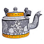 Grey Indian Dancer Pattachitra Teapot