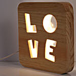 Wooden LED Love lamp