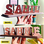 STYLISH Personalised Double Side Flip Wooden Name