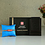 Swiss Military Brown Wallet & Capsule Rakhi