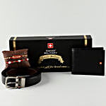 Swiss Military Belt & Wallet With Two Rakhis