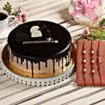 Chocolate Cake & Set of 4 Rakhis