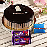 Chocolate Cake With Rakhi & Chocolates