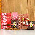 Set Of 6 Rakhis With Raisins & KitKat