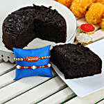 Chunky Dark Chocolate Dry Cake 2 Designer Rakhi