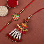 Pink Lilies Box & Bhaiya Bhabhi Rakhi