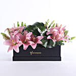 Pink Lilies Box & Bhaiya Bhabhi Rakhi
