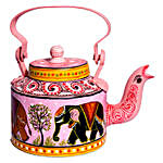 Pink Pattachitra Elephant Teapot
