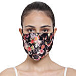 THOT Black Floral Face Mask