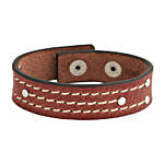 Personalised Tan Leather Bracelet