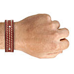 Personalised Tan Leather Bracelet
