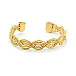 Gold Twisted Cool Open Hand Cuff Bracelet