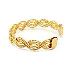 Gold Twisted Cool Open Hand Cuff Bracelet