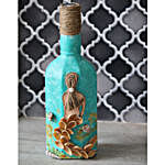 Pistachio Lady Decoupage Bottle